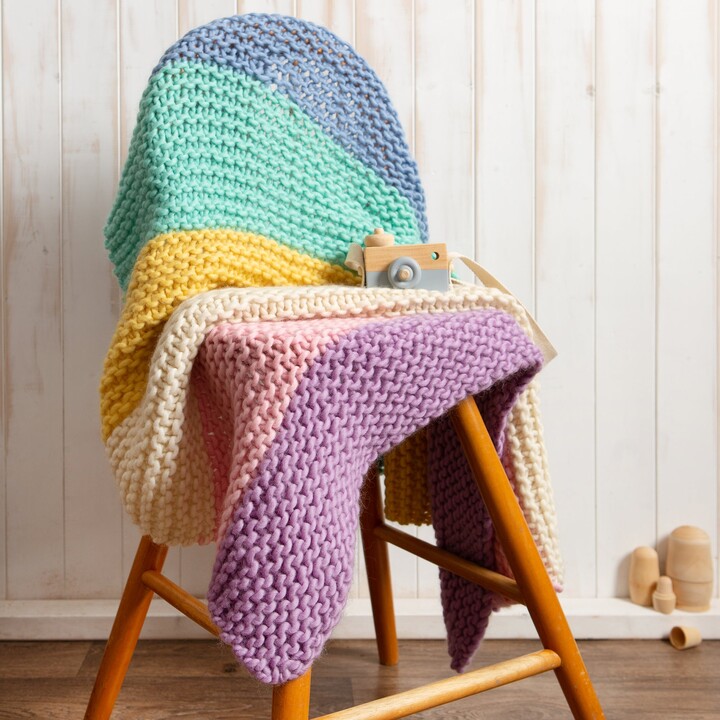 Nyssa Blanket Knitting Kit. Chunky Throw Knit Kit. Beginners Knitting  Pattern by Wool Couture. Learn to Knit. 