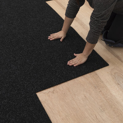 Albero Valley Heavy Duty 24" x 24" Indoor/Outdoor, Peel and Stick Carpet Tile, Polyester, (Pack of 10) (40sqft/Box)