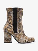 Thumbnail for your product : Roker X Charles Jeffrey LOVERBOY Grey JASC 90 snake print boots