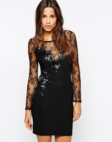Thumbnail for your product : Lipsy Lace and Sequin Long Sleeve Dress