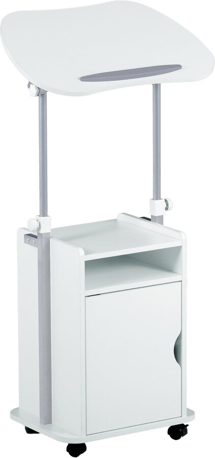 Techni Mobili Adjustable Laptop Cart with Storage