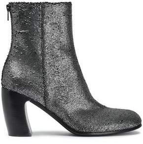 Ann Demeulemeester Textured-lame Ankle Boots