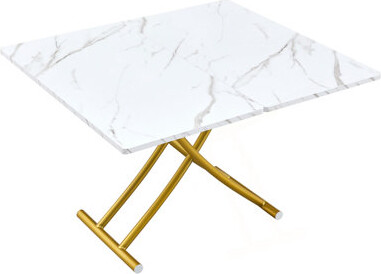 Latitude Run Modern Minimalist Multifunctional Lift Table With 0.8 Inch Thick MDF Desktop And Metal Legs Can Be Used As A Dressing Table Coffee Table Dining Tab