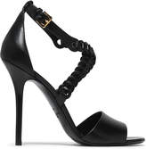 Thumbnail for your product : Michael Kors Collection Woven And Smooth Leather Sandals