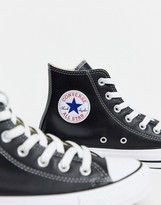 Thumbnail for your product : Converse Chuck Taylor All Star Hi black leather trainers