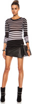 Thumbnail for your product : Enza Costa Cashmere Bold Crew in Phantom & Black