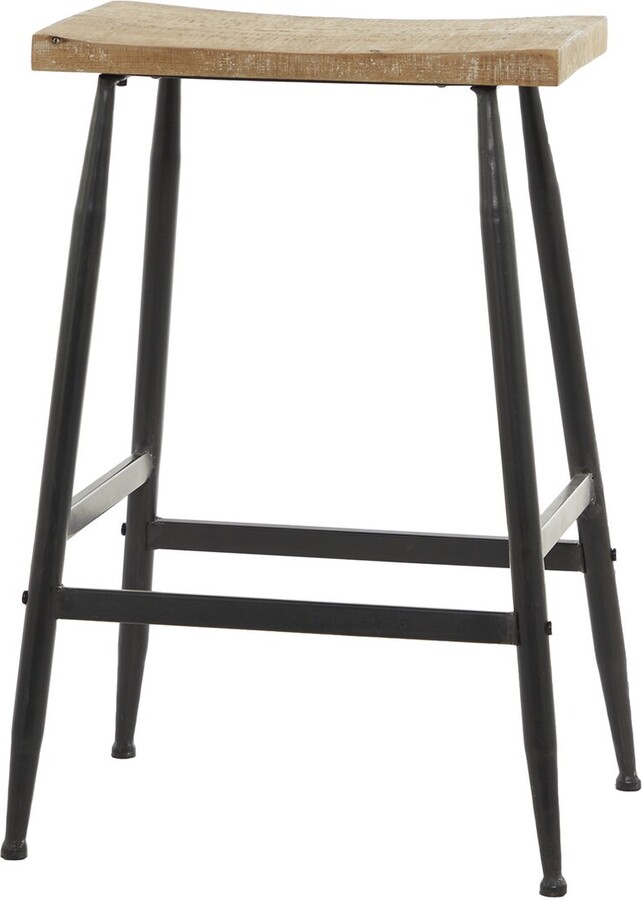 Peyton Lane Industrial Black Metal Counter Stool ShopStyle