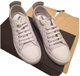 Thumbnail for your product : Louis Vuitton White leather Punchy Sneakers