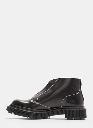 Adieu Type 104 Zipped Creeper Ankle Boots in Black