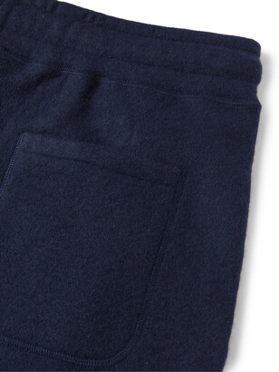 Kingsman Slim-Fit Tapered Brushed-Cashmere Sweatpants - Men - Blue