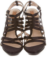 Thumbnail for your product : Reed Krakoff Satin Caged Sandals
