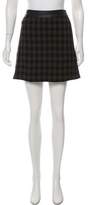 Thumbnail for your product : A.L.C. Virgin Wool Plaid Skirt