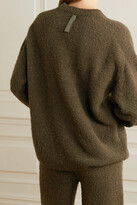 Thumbnail for your product : Tibi + Net Sustain Cutout Alpaca-blend Bouclé Sweater - Green
