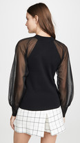 Thumbnail for your product : Edition10 Sheer Sleeve Knit Top