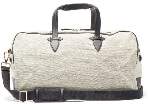 black leather holdall womens