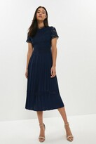 Thumbnail for your product : Lace Bodice Pleat Skirt Midi Dress