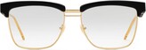 Thumbnail for your product : Gucci Square metal and acetate glasses