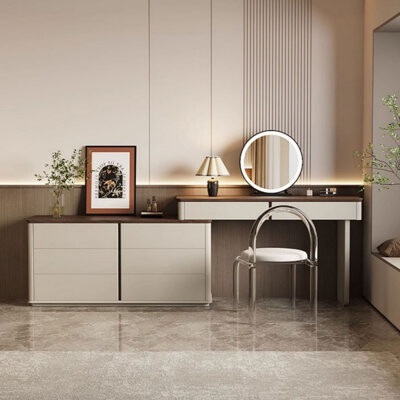 Wrought Studio Makeup Vanity with Light mirror8 drawersPower Outlet