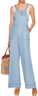 Camilla Embroidered Tencel-Chambray Jumpsuit