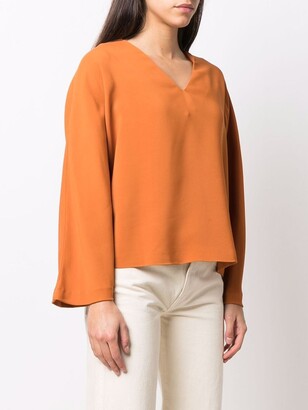 FEDERICA TOSI V-neck long-sleeved blouse