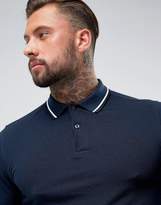 Thumbnail for your product : Fred Perry Slim Fit Tipped Oxford Weave Polo In Navy
