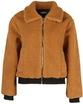 Thumbnail for your product : boohoo Plus Faux Fur Teddy Bomber Coat