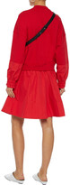 Thumbnail for your product : GOEN.J Layered French Cotton-terry And Shell Mini Dress