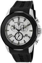 Thumbnail for your product : Swiss Legend Men's Monte Carlo Chronograph Silver Textured Dial Black Silicone SL-10042-02S-BB Watch