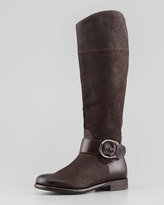 Thumbnail for your product : Giorgio Armani Flat Knee Boot With Buckle, Moro