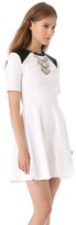 Thumbnail for your product : Yigal Azrouel Cut25 by Ponte Dress with Leather Shoulders