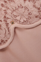 Thumbnail for your product : Valentino Corded-lace paneled wool and silk-blend crepe mini dress