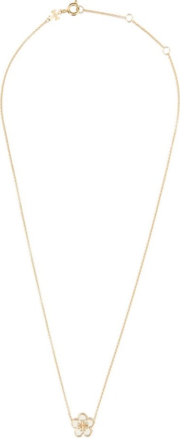 Tory Burch Kira Flower Embellished Necklace
