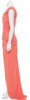 Thumbnail for your product : Michael Kors One-Shoulder Draped Evening Dress Orange One-Shoulder Draped Evening Dress