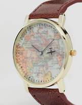 Thumbnail for your product : ASOS Watch With Vintage Map Print