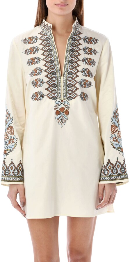 Tory Burch Embroidered Tunic - ShopStyle Tops