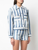 Thumbnail for your product : Current/Elliott Striped Denim Jacket