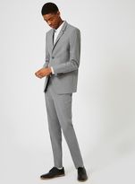Thumbnail for your product : Topman Light Gray Check Skinny Fit Suit Jacket