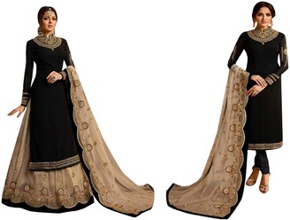 Ethnic Emporium Black Skirt Lehenga & Churidar Combo Indian Ready to wear  Party Festival Muslim Punjabi Salwar Kameez Suit 19 (14) - ShopStyle