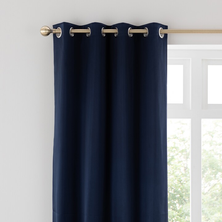 Dunelm Satin Navy Eyelet Curtains Navy ShopStyle