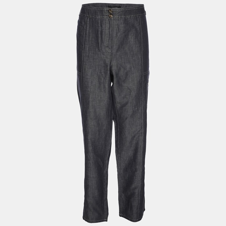 Elena Miro Blue Denim Straight Jeans