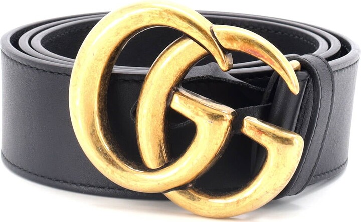 GUCCI GG Marmont Belt Leather Wide 85