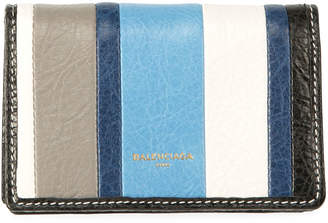 Balenciaga Bazar Striped Bi-Fold Card Case, Multi