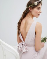 Thumbnail for your product : TFNC Tall wedding sateen bow back maxi dress