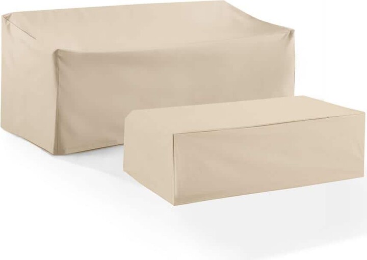 CROSLEY FURNITURE 2-Piece Tan Outdoor Furniture Cover Set
