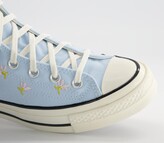 Thumbnail for your product : Converse Hi 70s Trainers Chambray Blue Embroidered Flowers Egret Black