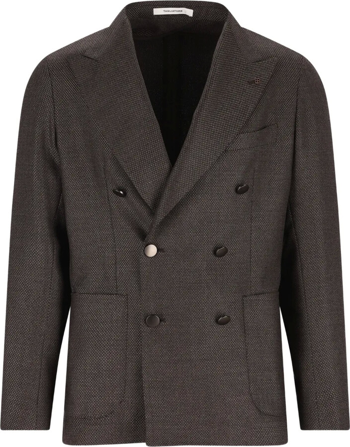 Tagliatore Double-Breasted Patch-Pocket Blazer
