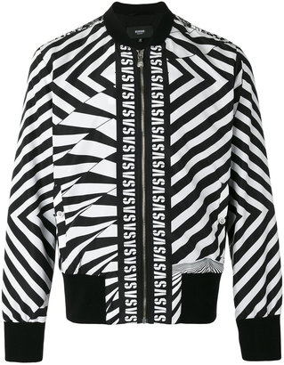 Versus printed logo bomber jacket - men - Cotton/Polyester/Spandex/Elastane/Viscose - M