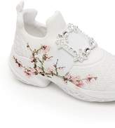 Thumbnail for your product : Roger Vivier Viv Run Strass Flower Print Sneakers