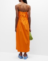 Thumbnail for your product : Ganni Cotton Maxi Strap Dress