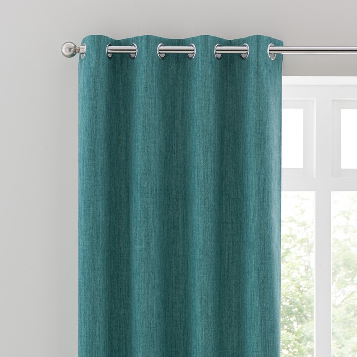Dunelm Solar Soft Emerald Blackout Eyelet Curtains Soft Emerald ShopStyle